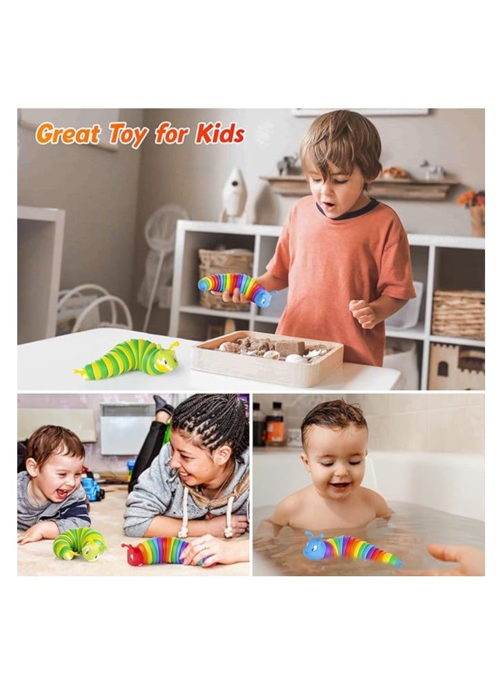 Whatook Fidget Slug Toy, Sensory Slug Fidget Toy for Kids & Adults, Cute Fidget Caterpillar Worm Toy, Autism Sensory Toys for Autistic Children, Toddler Toys 3 4 5 6 7 8+ Year Old Girl Boy ADHD Gifts - Image 4