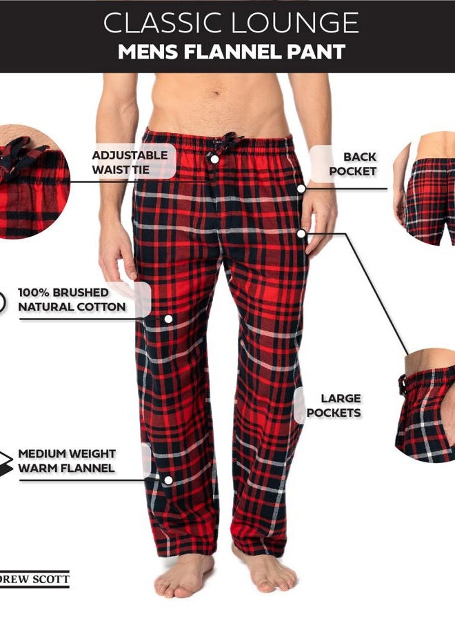 Andrew Scott Men's Cotton Super Soft Flannel Plaid Pajama Pants- 2 Pack, 2 Pack- Assorted Classic Plaids, XL - Image 5