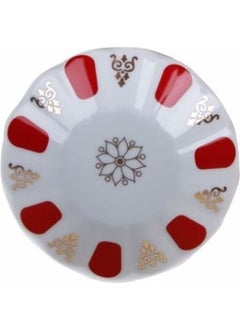Porland Tea Plate Set of 6 Red Gilded 127911  - Image 1