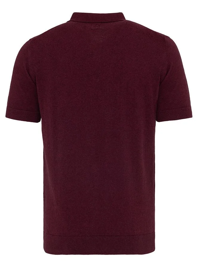 FELIX HARDY Black-Bordeaux Men's 100% Cotton Polo Shirt Short Sleeve Pack of 2 for Men | Best Price UAE
