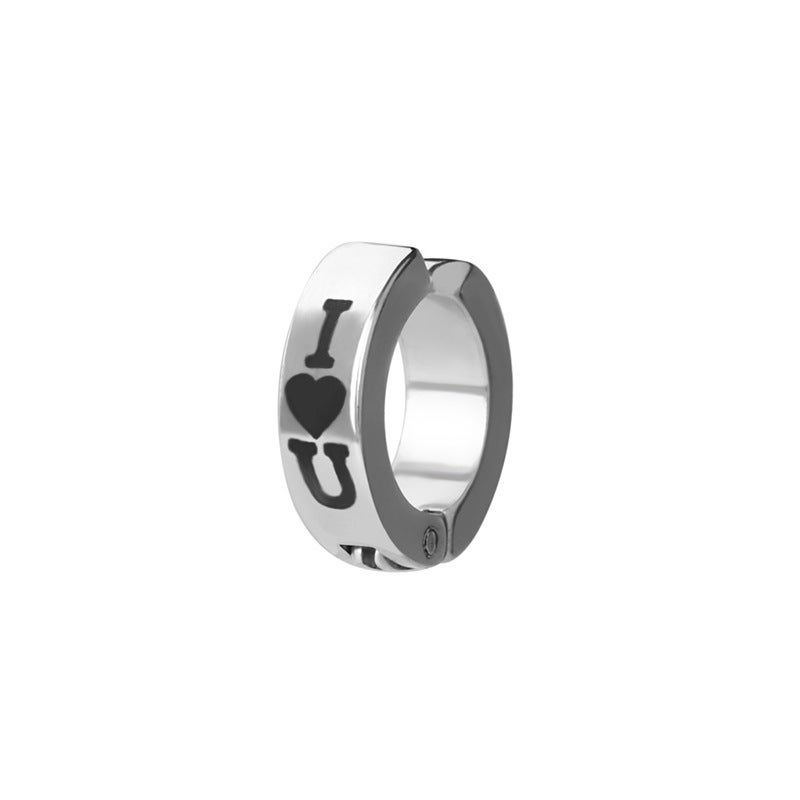 Titanium Steel Ear Cuff Unisex Simple Elegant X073-K(IU steel color) single