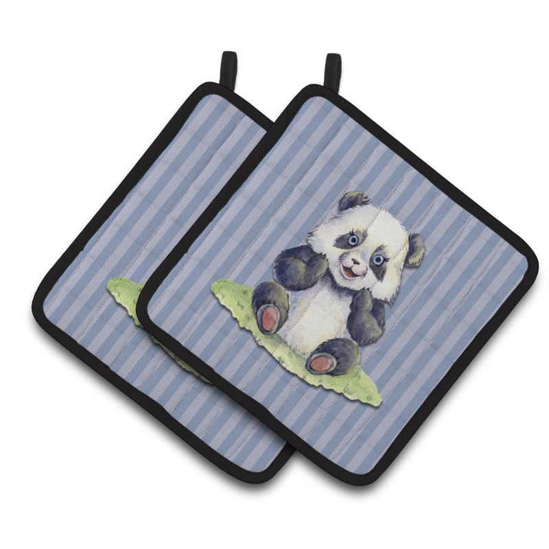 Caroline's Treasures ""Caroline's Treasures BB7142PTHD Panda Bear Pair of Pot Holders  7.5 x 7.5""""  Multicolor"" 