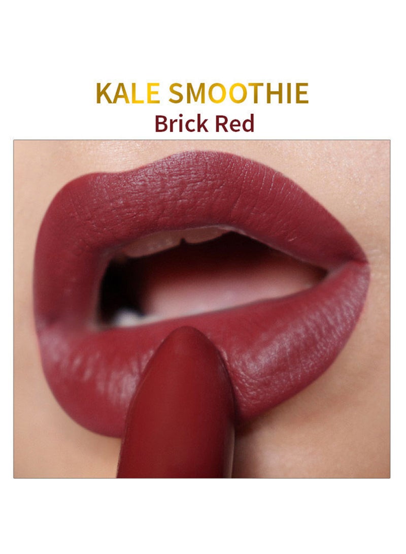 Nykaa Brown Matte Luxe Lipstick Red Kale Smoothie For Velvel Matte Finishhigh - Image 3