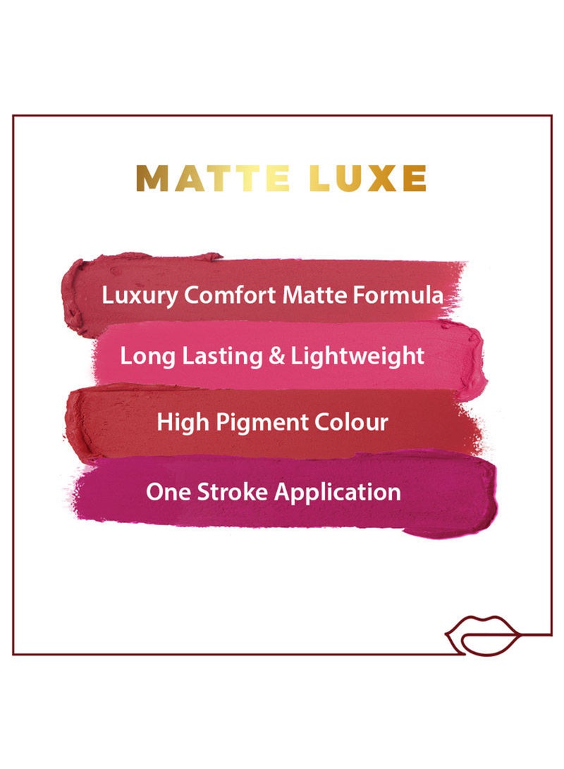 Nykaa Brown Matte Luxe Lipstick Red Kale Smoothie For Velvel Matte Finishhigh - Image 5