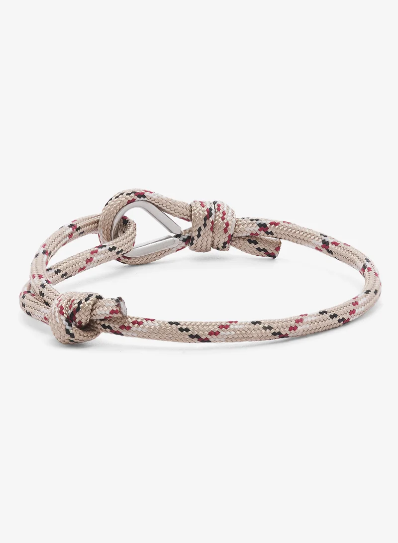 Seventy Five Adjustable Paracord Survival Bracelet With Shackle-Style Clasp