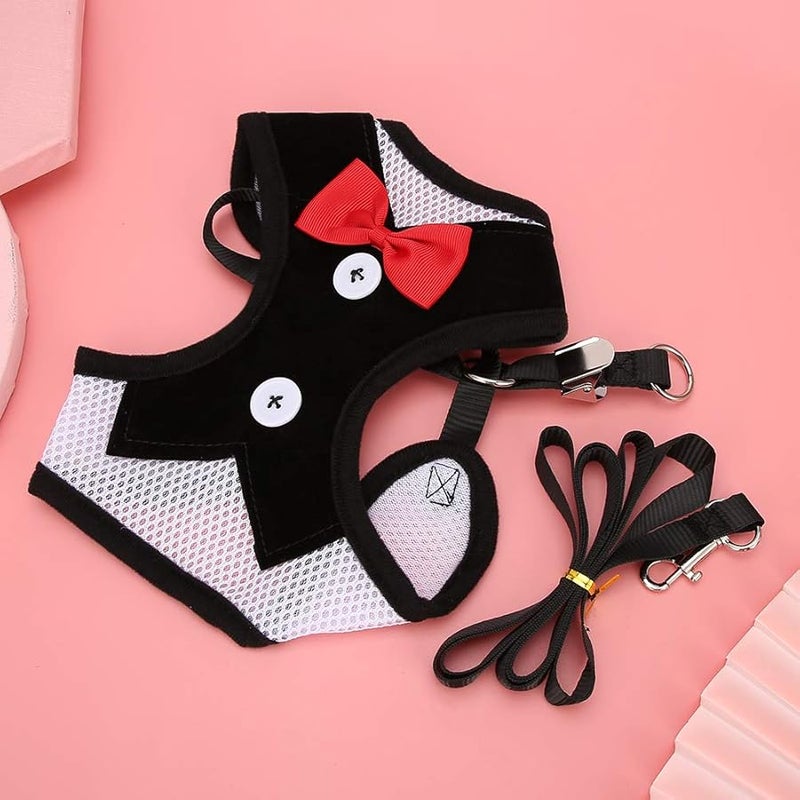 Fydun Polyester Dog Collar Leash Harness Set For Small Medium Dogs Cats Puppy - Image 3