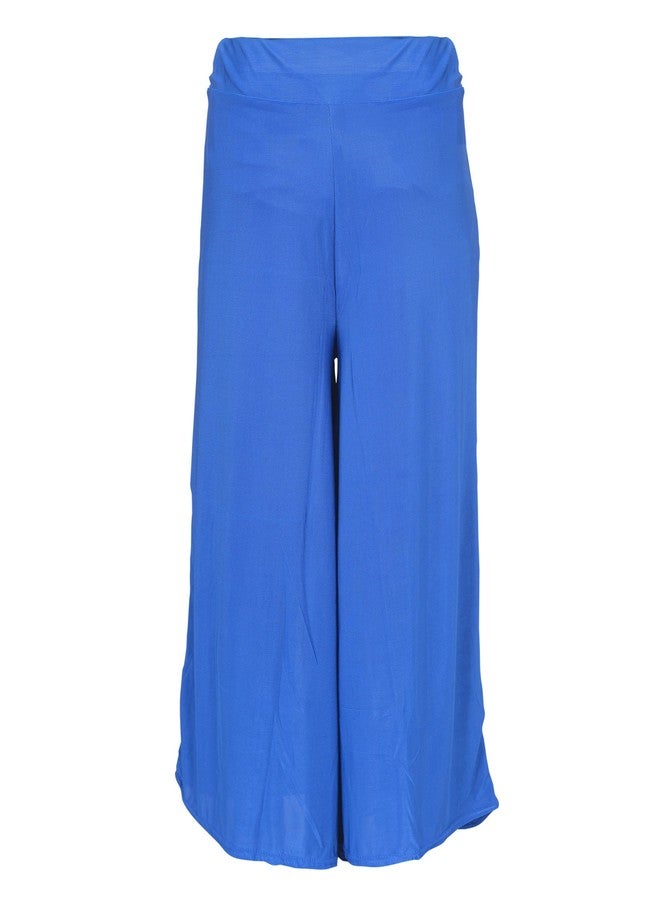 Malvina بنطال بالازو أزرق عادي مصمم قابل للتمدد للفتيات - مقاس مجاني - Image 1