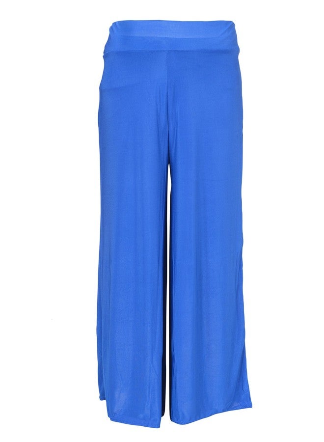 Malvina بنطال بالازو أزرق عادي مصمم قابل للتمدد للفتيات - مقاس مجاني - Image 2