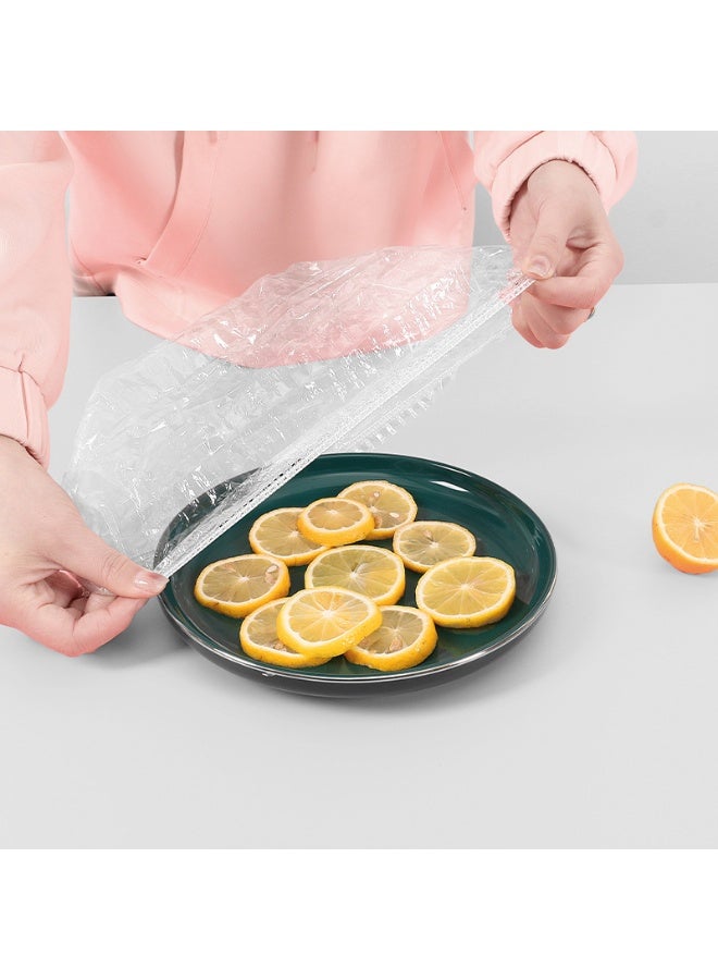 300 قطعة من أكياس حفظ الطعام الطازج، أغطية بلاستيكية مرنة لتخزين الطعام، أكياس بلاستيكية لتخزين الطعام، أكياس بلاستيكية لاصقة لوعاء المطبخ/الأطباق - Image 2