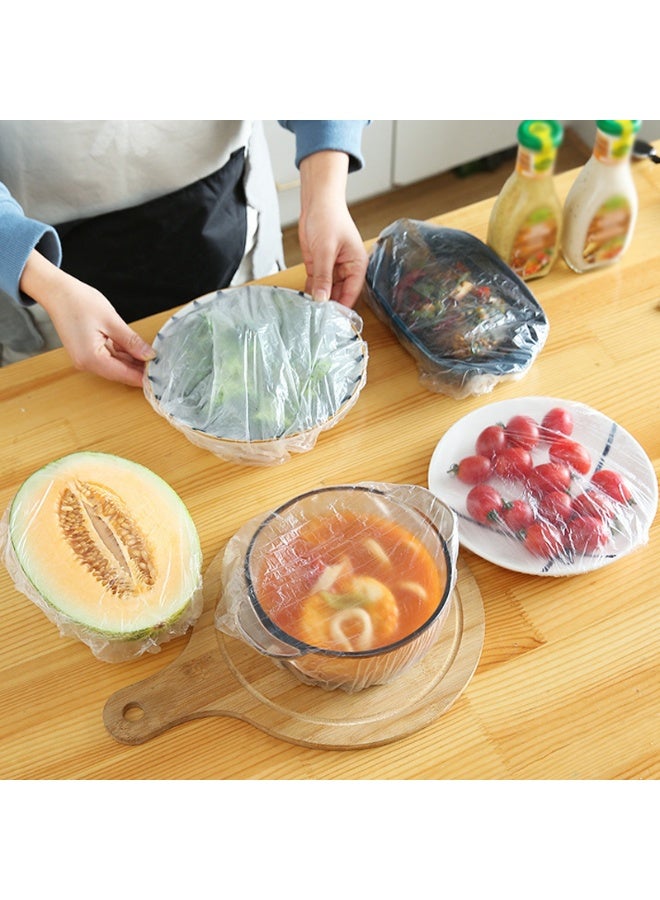 300 قطعة من أكياس حفظ الطعام الطازج، أغطية بلاستيكية مرنة لتخزين الطعام، أكياس بلاستيكية لتخزين الطعام، أكياس بلاستيكية لاصقة لوعاء المطبخ/الأطباق - Image 5
