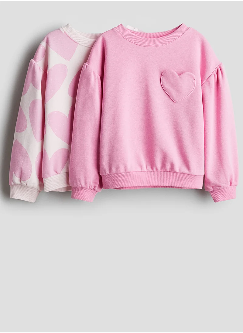 H&M 2-Pack Puff-Sleeved Sweatshirts