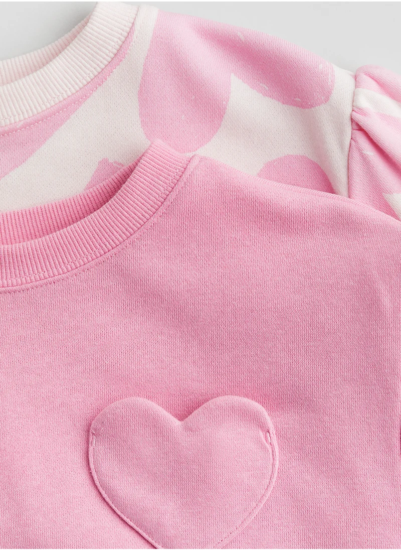 H&M 2-Pack Puff-Sleeved Sweatshirts