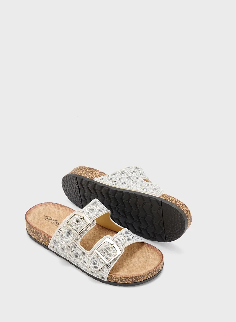 Pink Step Ladies Casual Flat Sandal