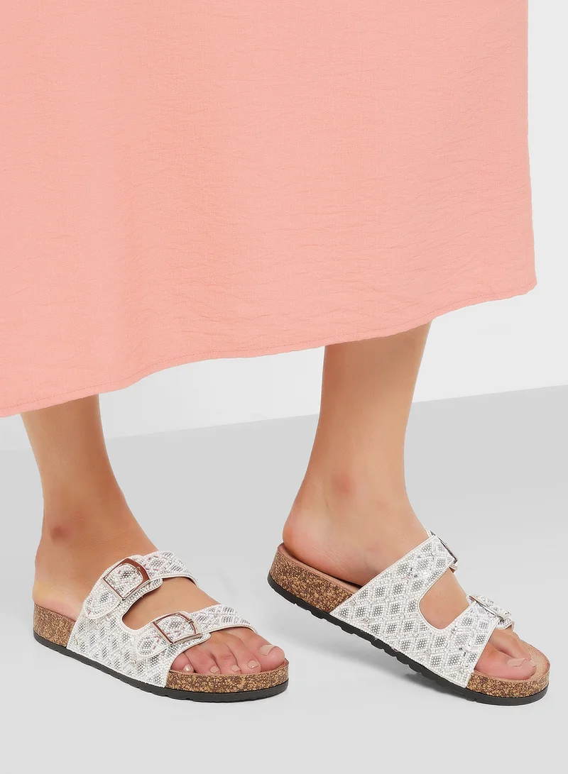 Pink Step Ladies Casual Flat Sandal