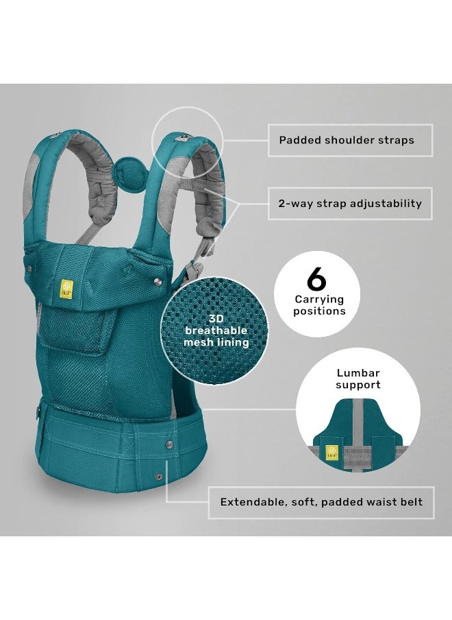 LilleBaby - LILLEbaby Complete Airflow Ergonomic 6-in-1 Baby Carrier Newborn to Toddler - with Lumbar Support - for Children 7-45 Pounds - 360 Degree Baby Wearing - Inward and Outward Facing - Pacific Coast - Image 1
