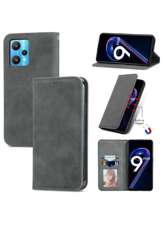 S-TOP Case For OPPO Realme 9 Pro Retro Skin Feel Magnetic Horizontal Flip Leather Phone Case - Image 1