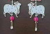 Nutts Handmade Wall Decor Lotus with Cow Style Lattu Hanging for Home DecorDiwali DecorWedding and All Festival Decor Pack of 2 - Image 2