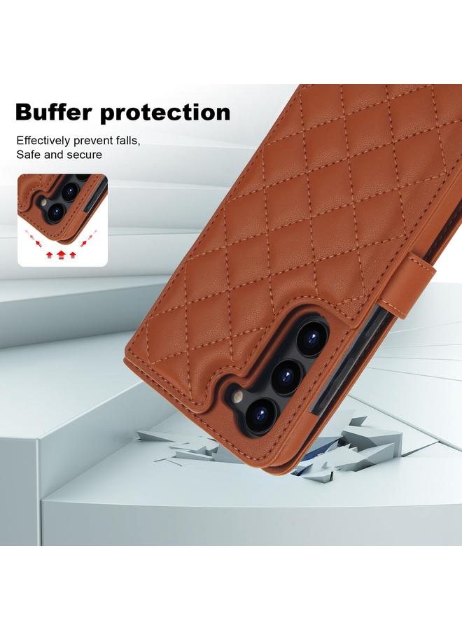 اس-توب جراب هاتف Samsung Galaxy S23 5G Crossbody متعدد الوظائف من الجلد المعين - Image 5