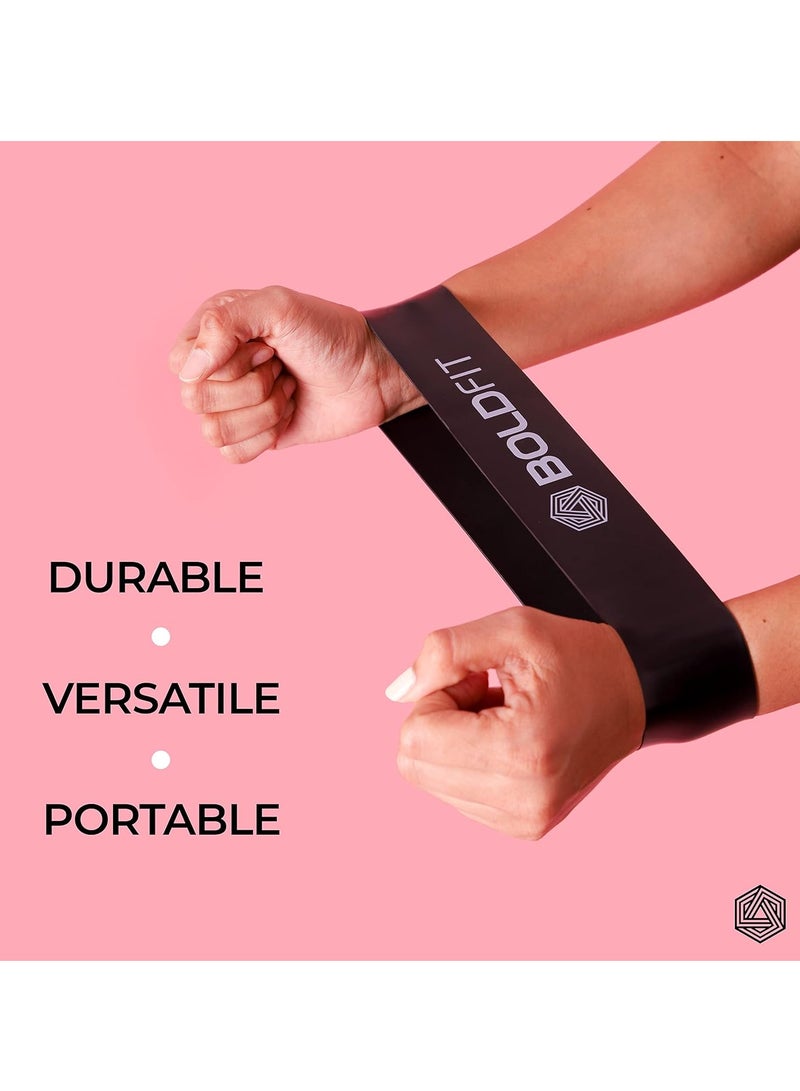 Boldfit Resistance Bands Mini Loop Set (Pack of 5) Hip Band Toning Exercise Bands for Gym Booty Belt Latex Band for Fitness, Multicolor