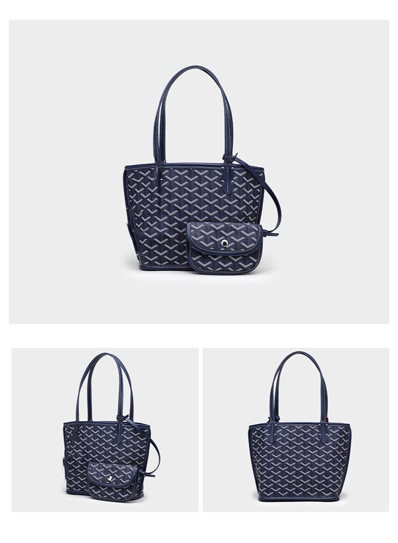 Printed Shopper Small Tote Blue Pendants Random - Image 2