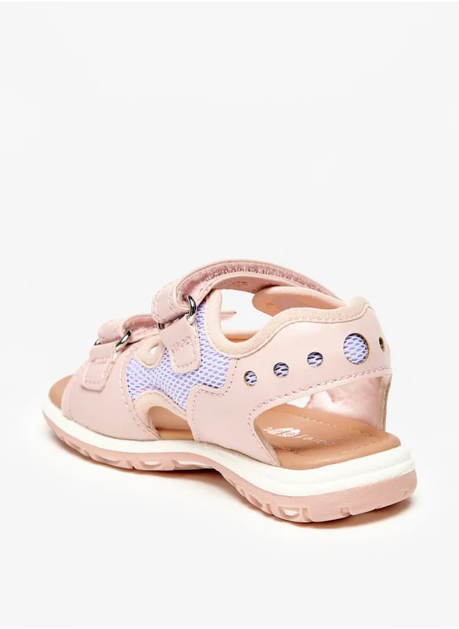 Barefeet Panelled Sandals with Hook and Loop Closure