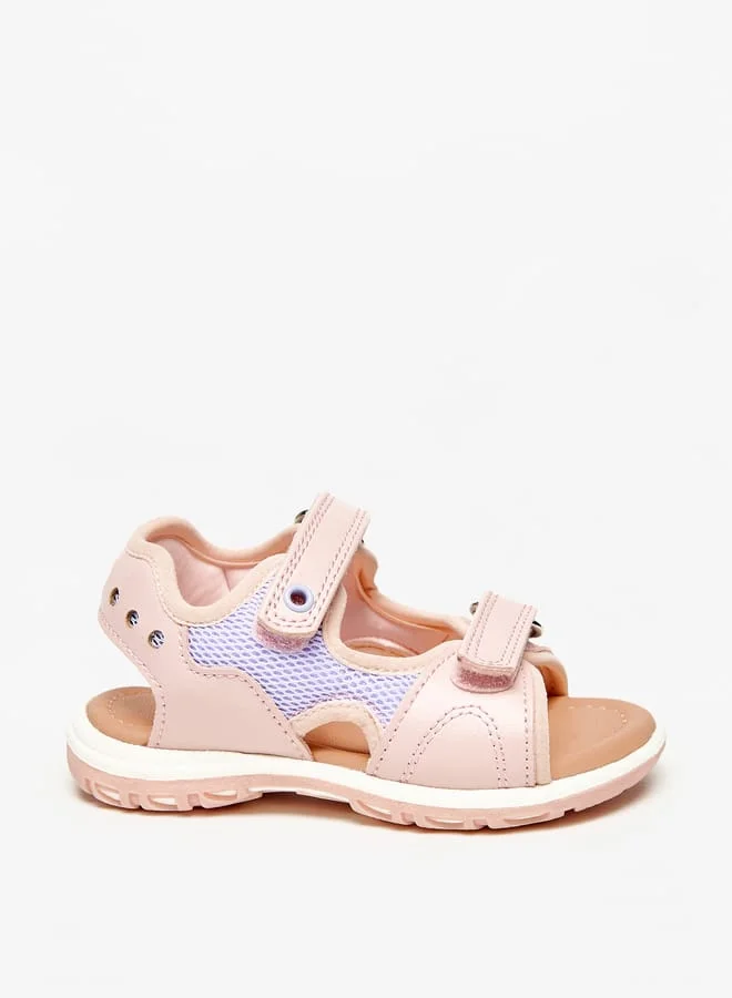 Barefeet Panelled Sandals with Hook and Loop Closure