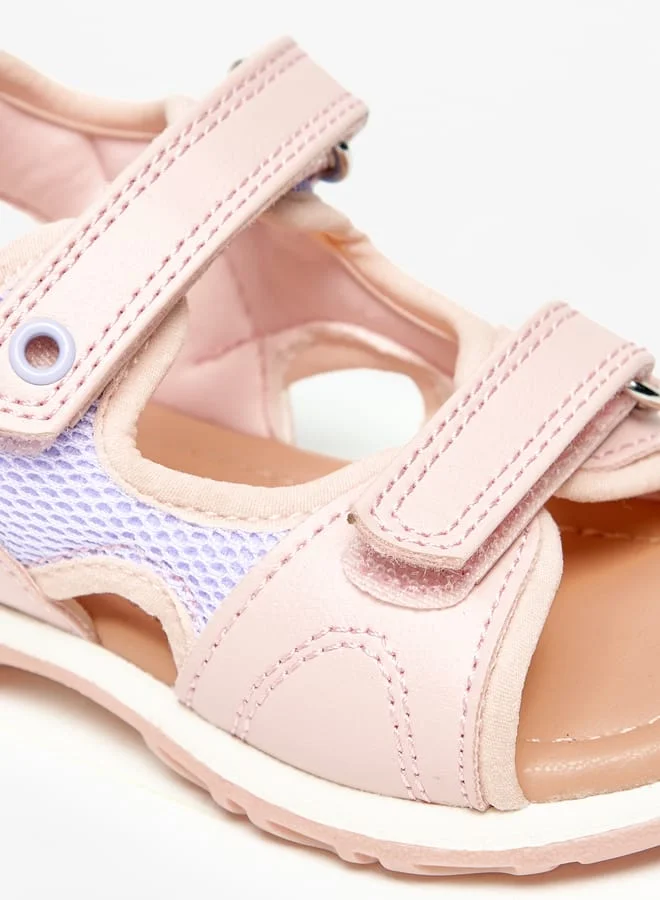 Barefeet Panelled Sandals with Hook and Loop Closure
