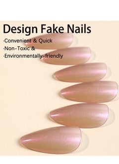 SYNSYB French Tip Press On Nails - Package Soft Gel French Fake Nails Short, Salon-quality Press On Nails, Seamless Glue-on Nails for Woman Nail Art Manicure  - Image 5