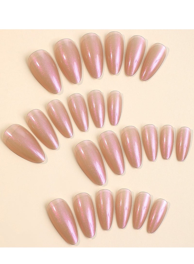 SYNSYB French Tip Press On Nails - Package Soft Gel French Fake Nails Short, Salon-quality Press On Nails, Seamless Glue-on Nails for Woman Nail Art Manicure  - Image 4