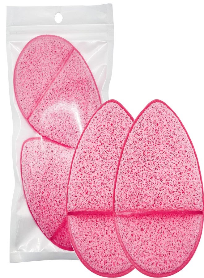 ZZJKeep 2 Pack Facial Sponges, Gentle Face Scrubber Exfoliator, Reusable Cleansing Puff for Exfoliating, Makeup Removal & Daily Face Wash (Pink) - Image 1