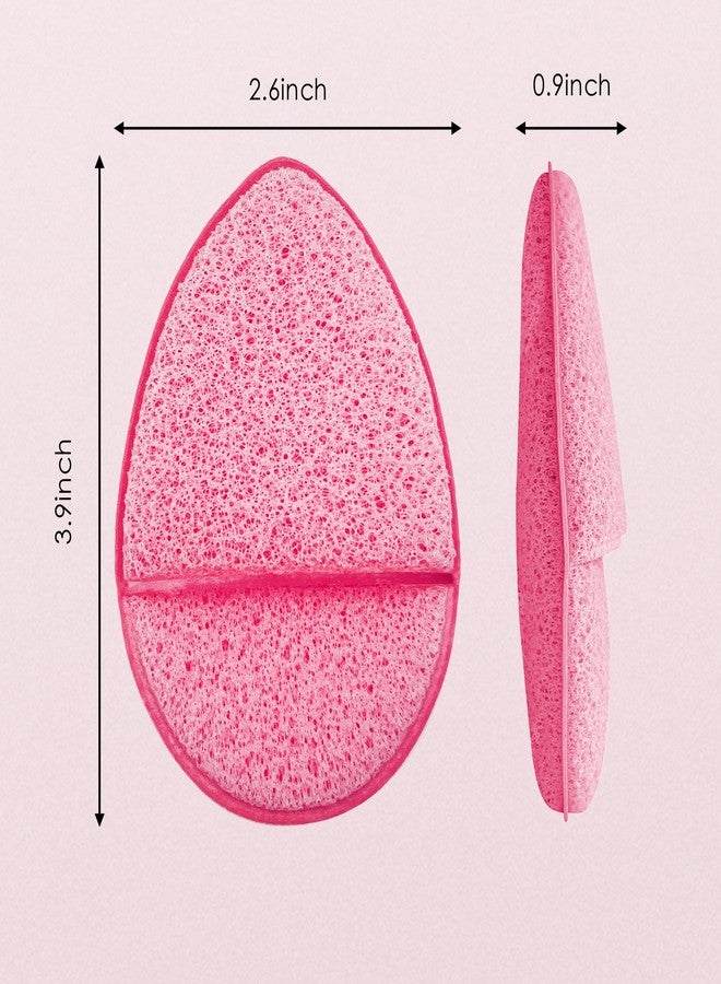 ZZJKeep 2 Pack Facial Sponges, Gentle Face Scrubber Exfoliator, Reusable Cleansing Puff for Exfoliating, Makeup Removal & Daily Face Wash (Pink) - Image 3