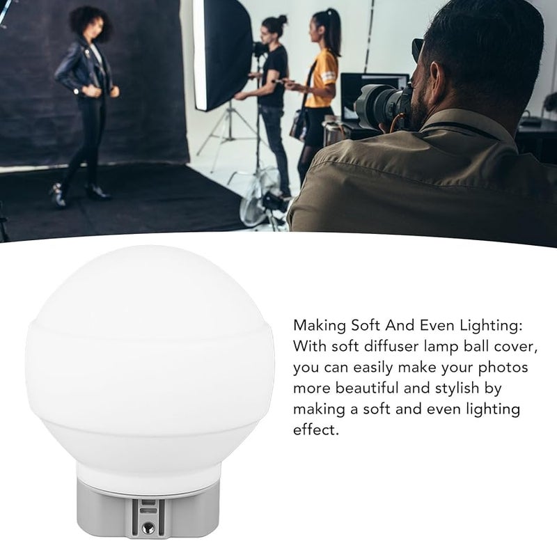 Silicone Flash Diffuser Ball Softbox Dome Kit with 2 Adapters for Photography Lights - Image 3