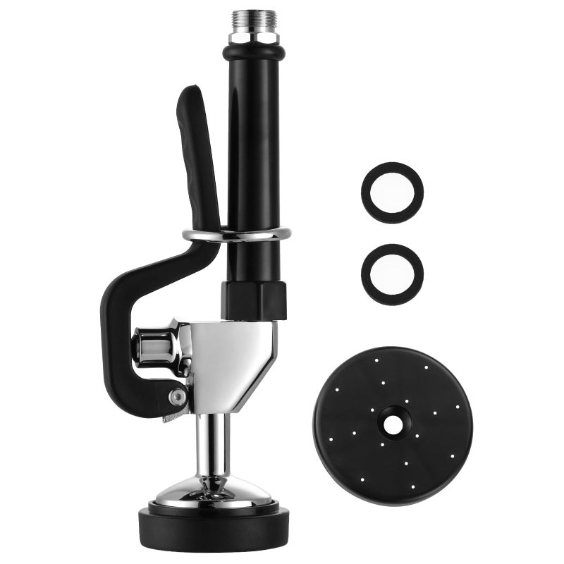 iVIGA Commercial Sink Sprayer Head: 7/8"-20UNEF Black Pre Rinse Sprayer - 3.85 GPM High Pressure Pull Down Spray Head - Handheld Dish Sprayer Nozzle for Commercial Kitchen Faucet (Chrome Finished) - Image 1