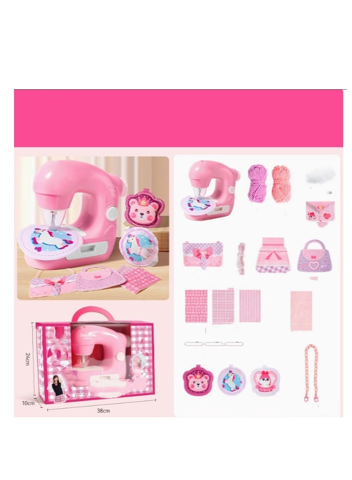 Toy Children's Sewing Machine Play Home Toy Girl DIY Hand Sewing Happy Children's Day Birthday Gift - Image 1