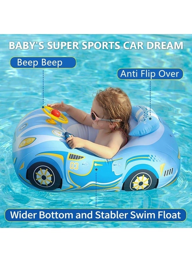 GGEROU Baby Swimming Pool Floats,Baby Pool Float with Canopy,PVC Infant Swim Floats,Child Kids Inflatable Pool Floats,Summer Swim Float,Floating Mattress Seat Swim Ring,Fun Beach Floaties - Image 5