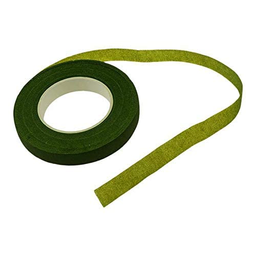 3A Featuretail 12 Inch Dark Green Floral Stem Wire Crafting Floral Paper Wrapped Wire for Artificial Flowers Making, Plant Stub Stem (100 pc wire & 4pc Tape, Green Floral Wire with Green Floral Tape) - Image 2