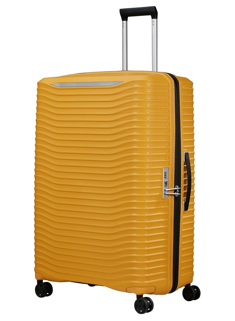 Samsonite حقيبة سفر أبسكيب بحجم تسجيل الدخول 81 سم / 30 بوصة، 4 عجلات دوارة، بولي بروبيلين + RPET، أصفر | جيب شبكي داخلي | قابلة للتوسيع | فاصل قابل للإزالة | قفل TSA - ضمان دولي لمدة 10 سنوات - Image 1
