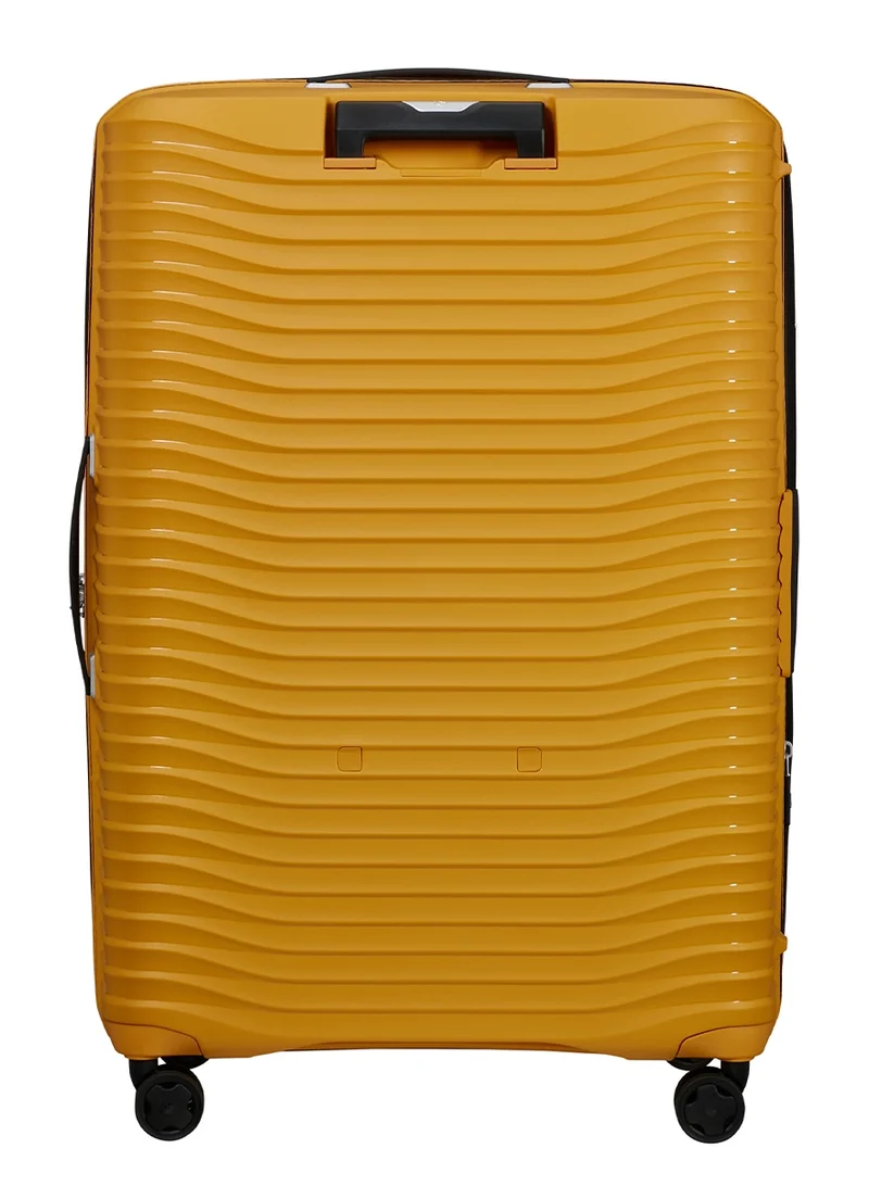 سامسونايت Upscape Suitcase Check-In Size 81 cm / 30 inch, 4 Spinner Wheels, Polypropylene + RPET, Yellow|Inner Mesh Pocket|Expandable|Removable Divider|TSA Lock - 10 Years International Warranty