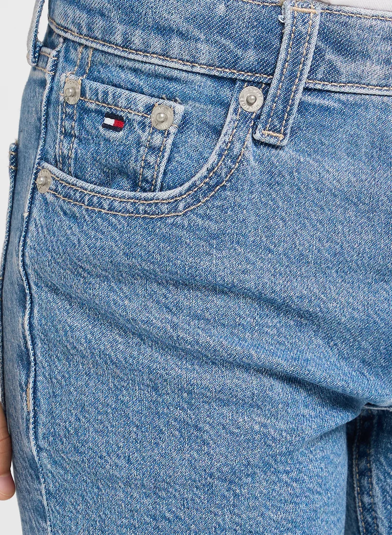 تومي هيلفيغر SKATER MID SALT&PEP DENIM SHORT