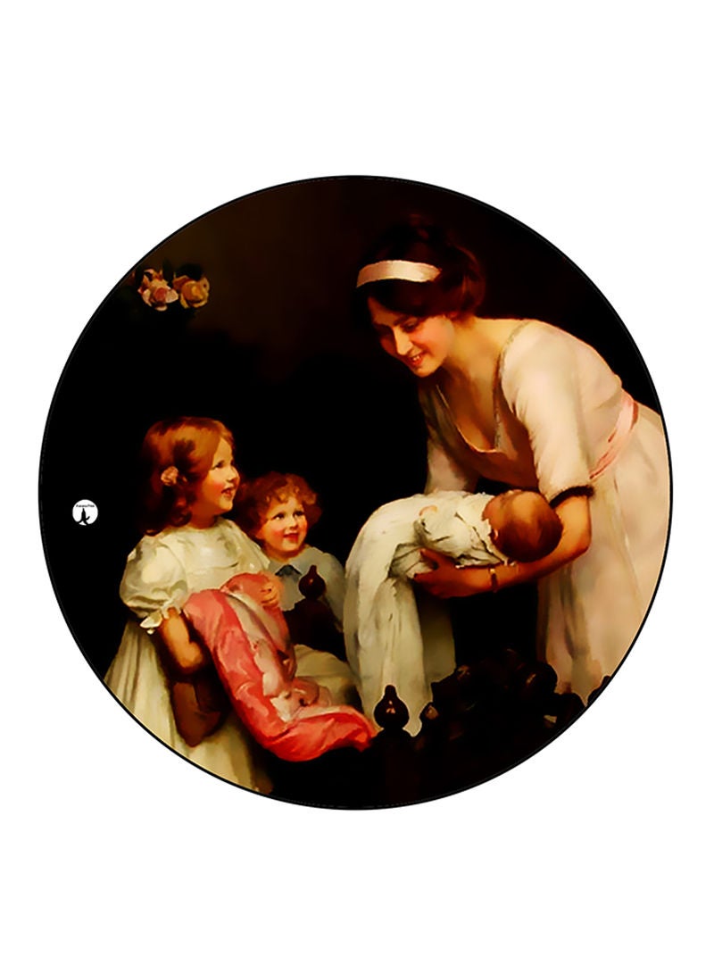 RKN Vintage Art Printed Large Pin Multicolour - Image 1