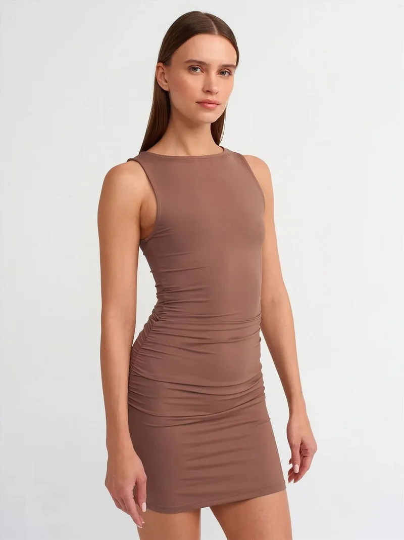 ديلفين Dilvin Bodycon Mini Dress With Drape