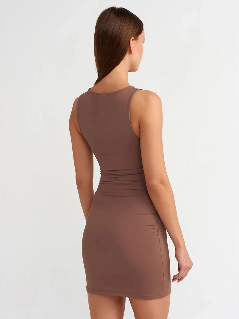 ديلفين Dilvin Bodycon Mini Dress With Drape