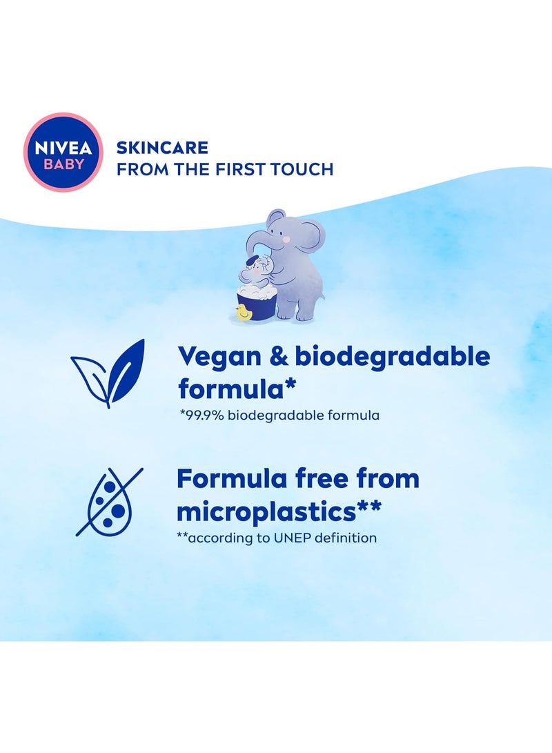 Nivea Baby Head To Toe Shower Gel 500ml Gentle Cleansing with Almond Milk and Vitamins B5 C E Hypoallergenic Formula 95 Percent Natural Ingredients No Tears Vegan - Image 5