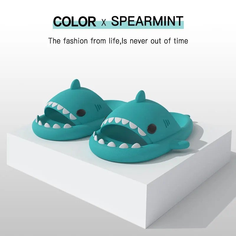 Y&D Summer Shark Insulated Home for Slippers for Men and Women Cute Couple's Design with EVA Outsole Popular Outer-Wear for Use - Image 1