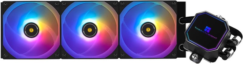 Thermalright Frozen Prism 360 Black ARGB CPU Liquid Cooler,Efficient PWM Controlled Pump 3300RPM,3×TL-E12 Series PWM Fan,Water Cooling Computer Parts,for AMD AM4/AM5,Intel 1150/1156/1200/1700/2066 - Image 1