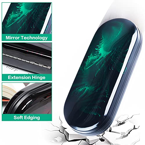 Vemiss Hard Shell Eyeglass Cases, Lightweight Portable Glasses Case for Women Men (A-green) - Image 4