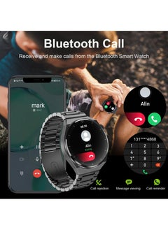 Generic Smart Watch for Men with Bluetooth Calls, Fitness Tracker, Heart Rate, Blood Oxygen, Sleep Tracker, Health Watch, IP68 Waterproof for Android iOS (Black)  - Image 2