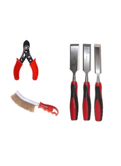 Digital Craft Digital Craft Hand Tools Kit For Home Use Chisel Kit for Woodworking Carving Size 25mm 32mm 38mmWire StripperKnife Brush 