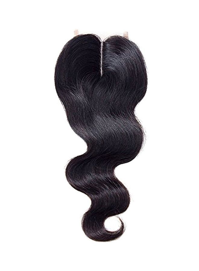 NIBEMINENT Middle Part Human Hair Extension Black 8inch - Image 1