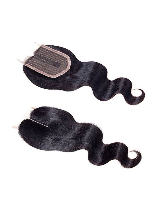 NIBEMINENT Middle Part Human Hair Extension Black 8inch - Image 2